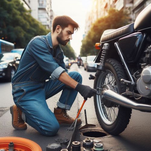 پنچرگیری سیار موتور در شیراز
